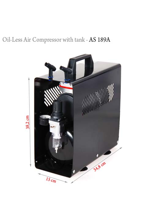 Airbrush Compressor Type AS189A  Go Digital Meter